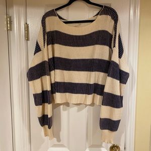 Free People cropped striped sweater